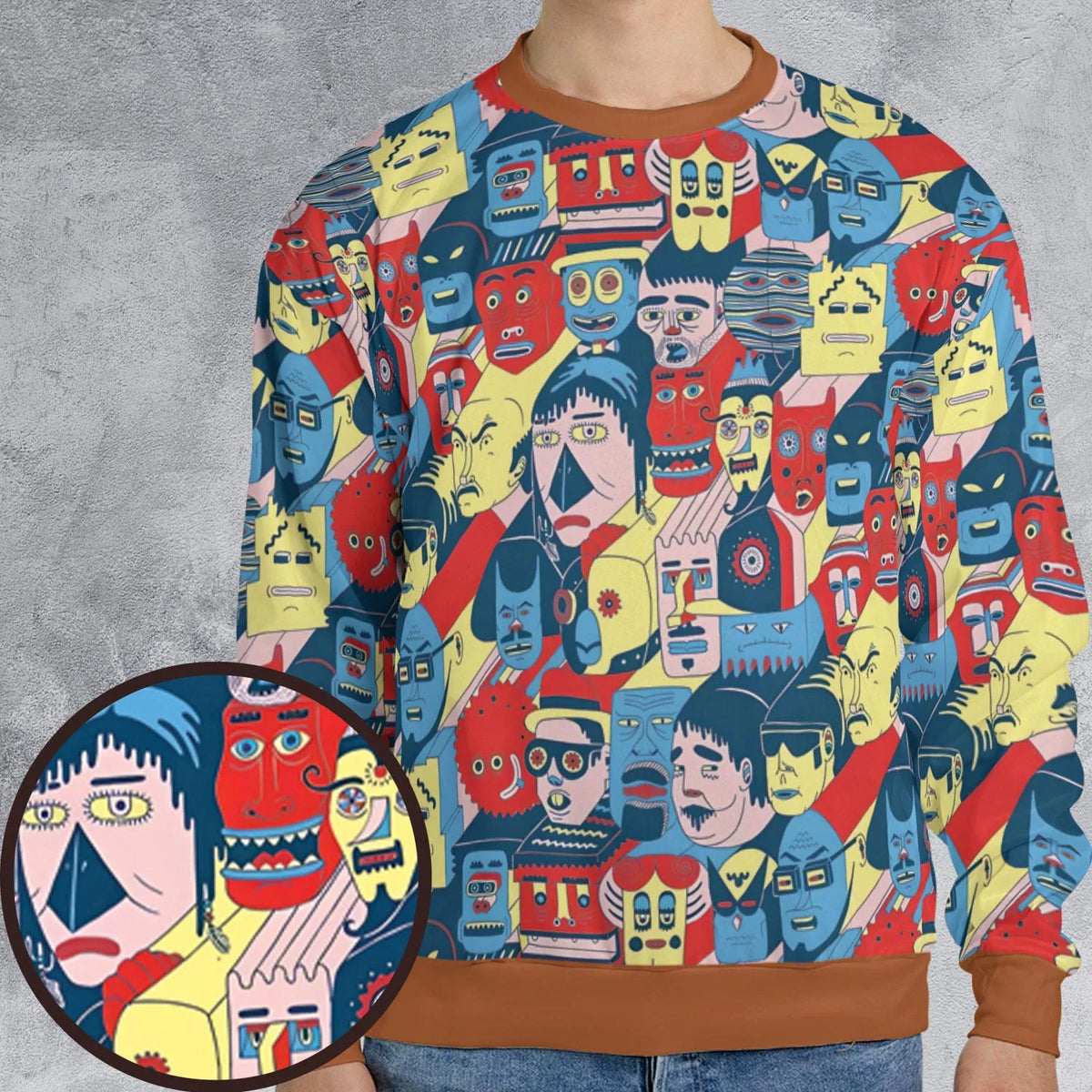 Trash Monsters Adult Swim All-over Print Sweatshirt