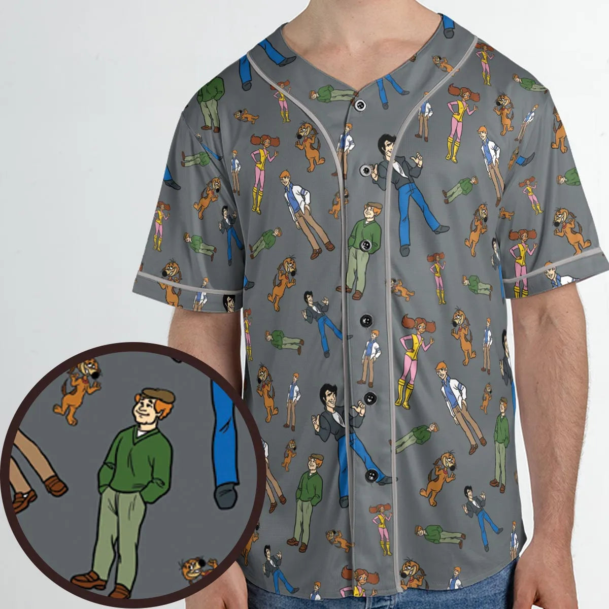 Nostalgic Gang The Fonz and the Happy Days Gang Unisex Baseball Jersey