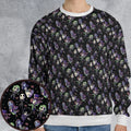 Buttons Characters Pattern All-over Print Sweatshirt