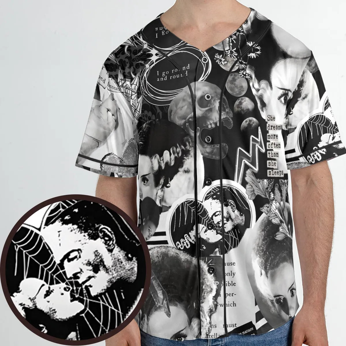 Bride Of Frankenstein Unisex Baseball Jersey
