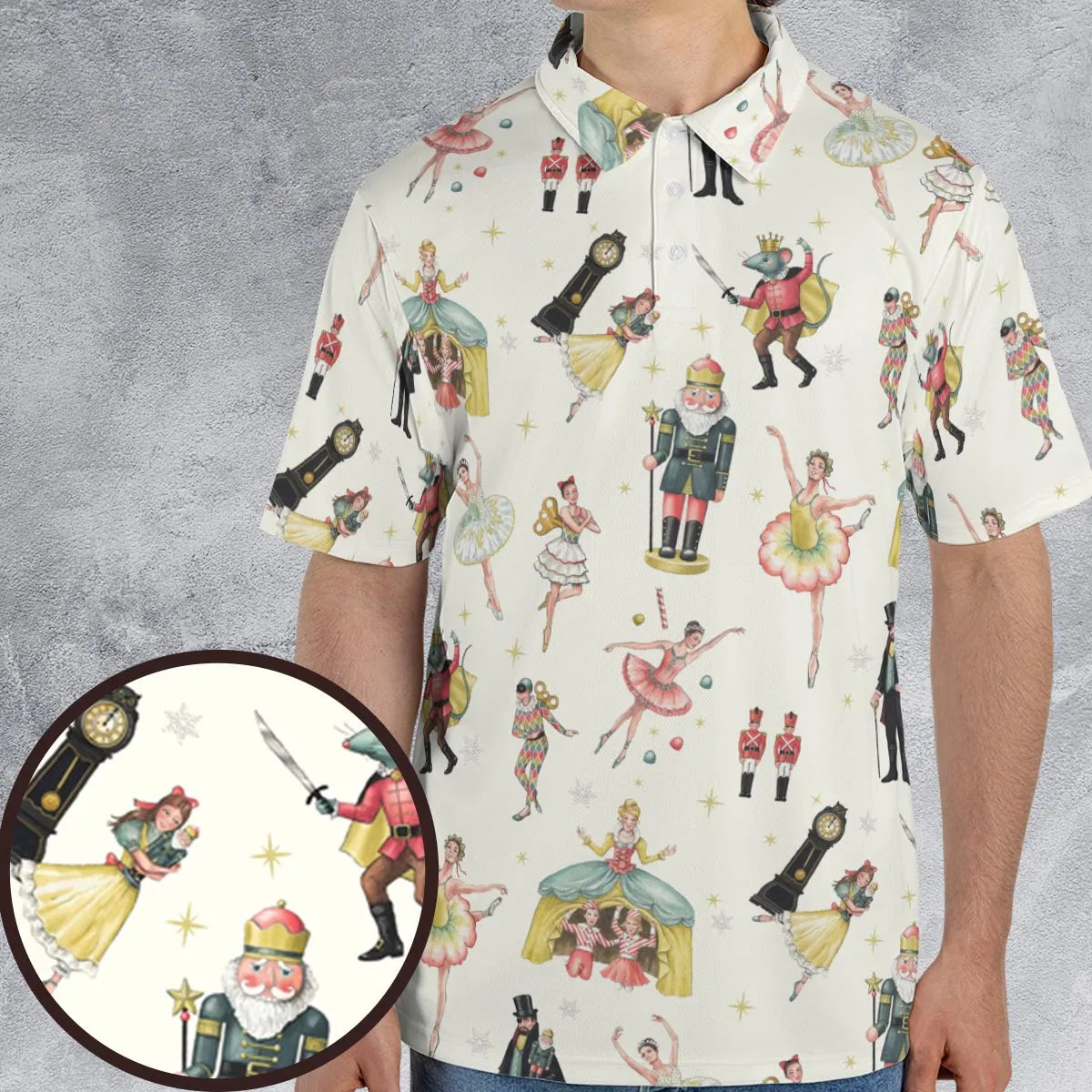Plum Fairy for Holiday The Nutcracker AOP Men/Women Polo Shirt
