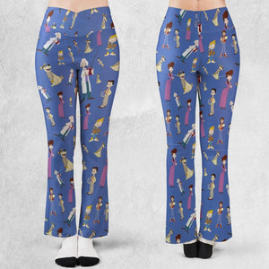 B2tf Cartoon Characters Seamless Flare Leggings