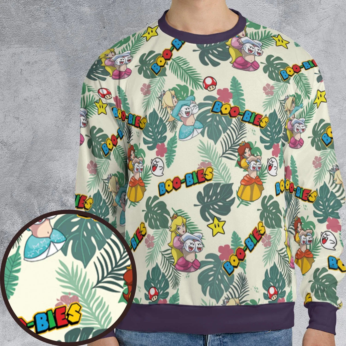 Super Mario Boo-Bies Pattern All-over Print Sweatshirt