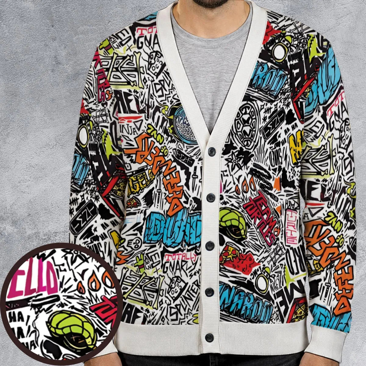 TMNT Mayhem Sketched Cardigan