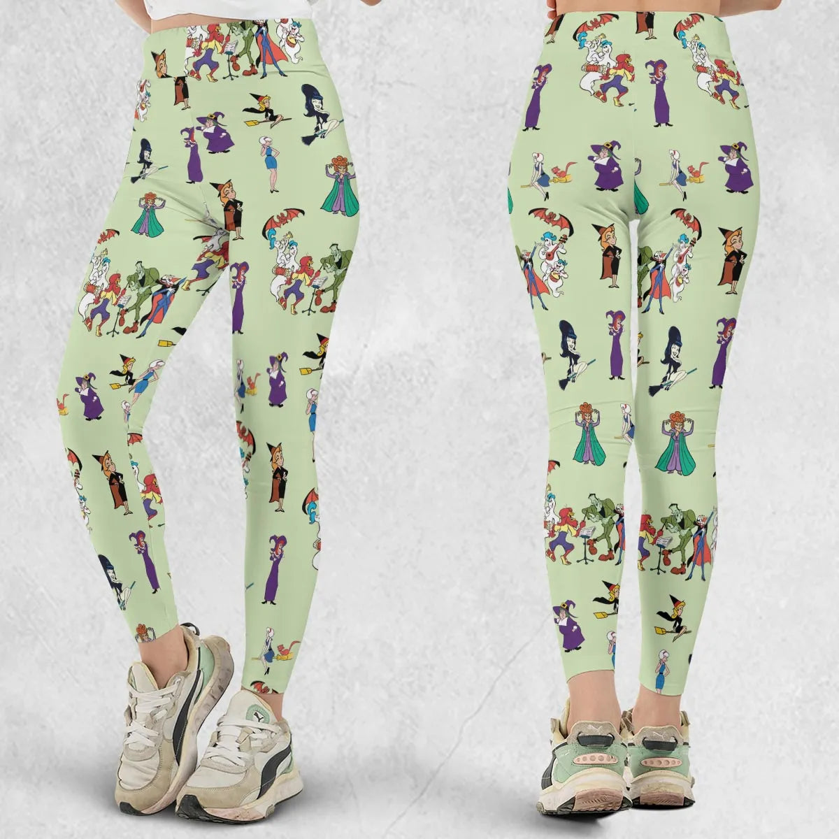 Witches Cartoon Characters Legging
