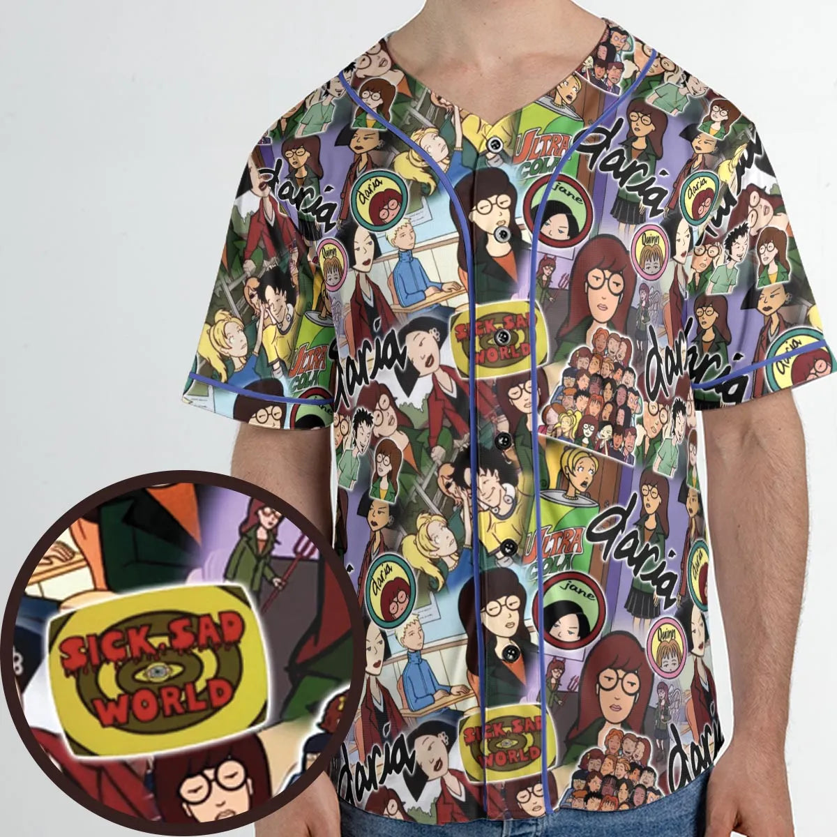 Sick Sad World Daria Unisex Baseball Jersey