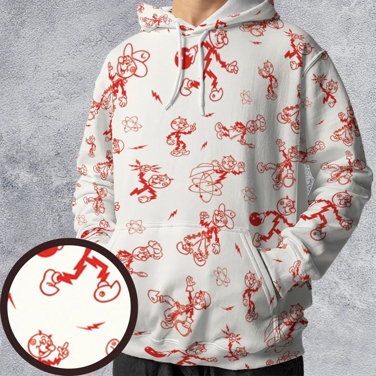 Vintage Style Nostalgic Reddy Kilowatt All-over Print Hoodie