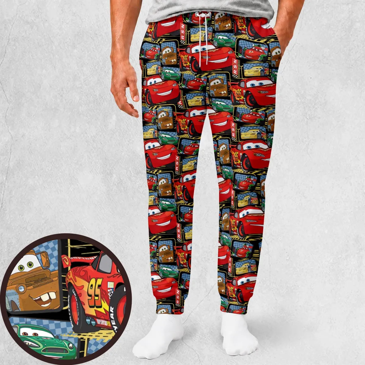 Cartoon Racing Car Sweatpants