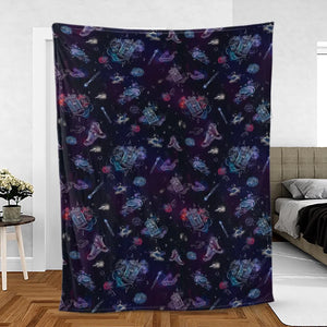 Tardis Doctor Who Seamless Fleece Blanket