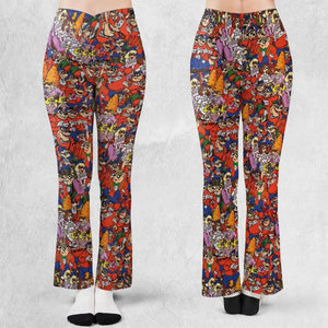 Beagle Boys Patterns Flare Leggings