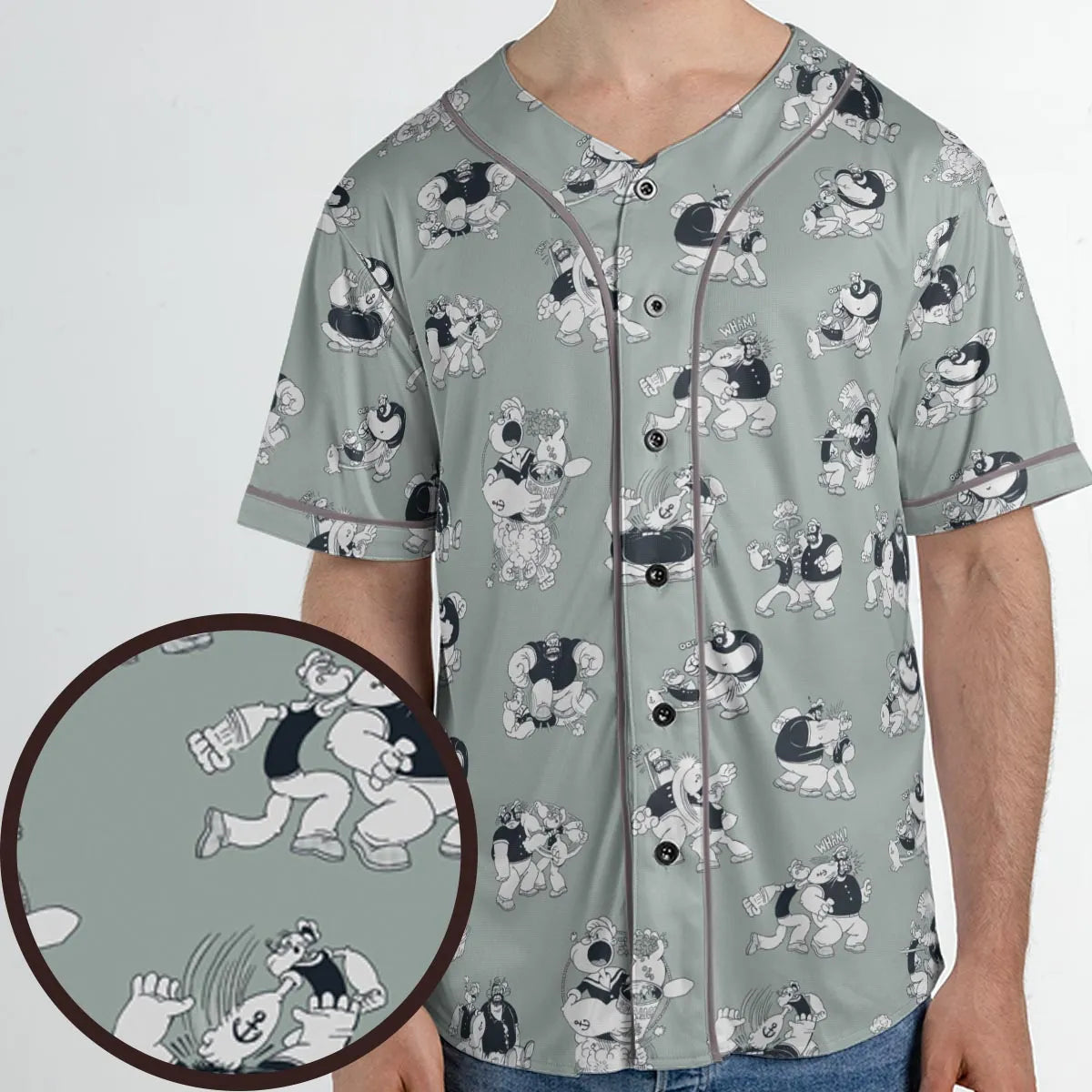 60s Sailors Battle Pattern Unisex Baseball Jersey