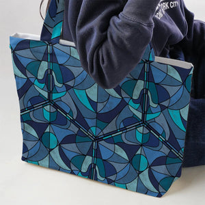 Stained Glass Monster RPG Large Tote Bag