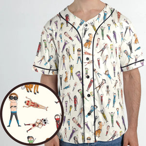 Morty Kombat Morty and Mortal Kombat Mashup Unisex Baseball Jersey