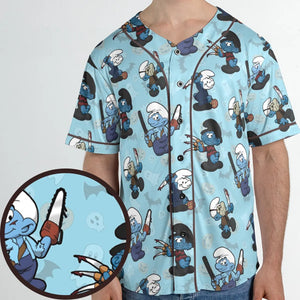 Horror Smurfs Unisex Baseball Jersey