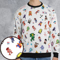 Iconic Video Game Characters All-over Print Sweatshirt