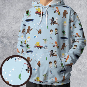 Go Fishing with Star Wars Characters All-over Print Hoodie