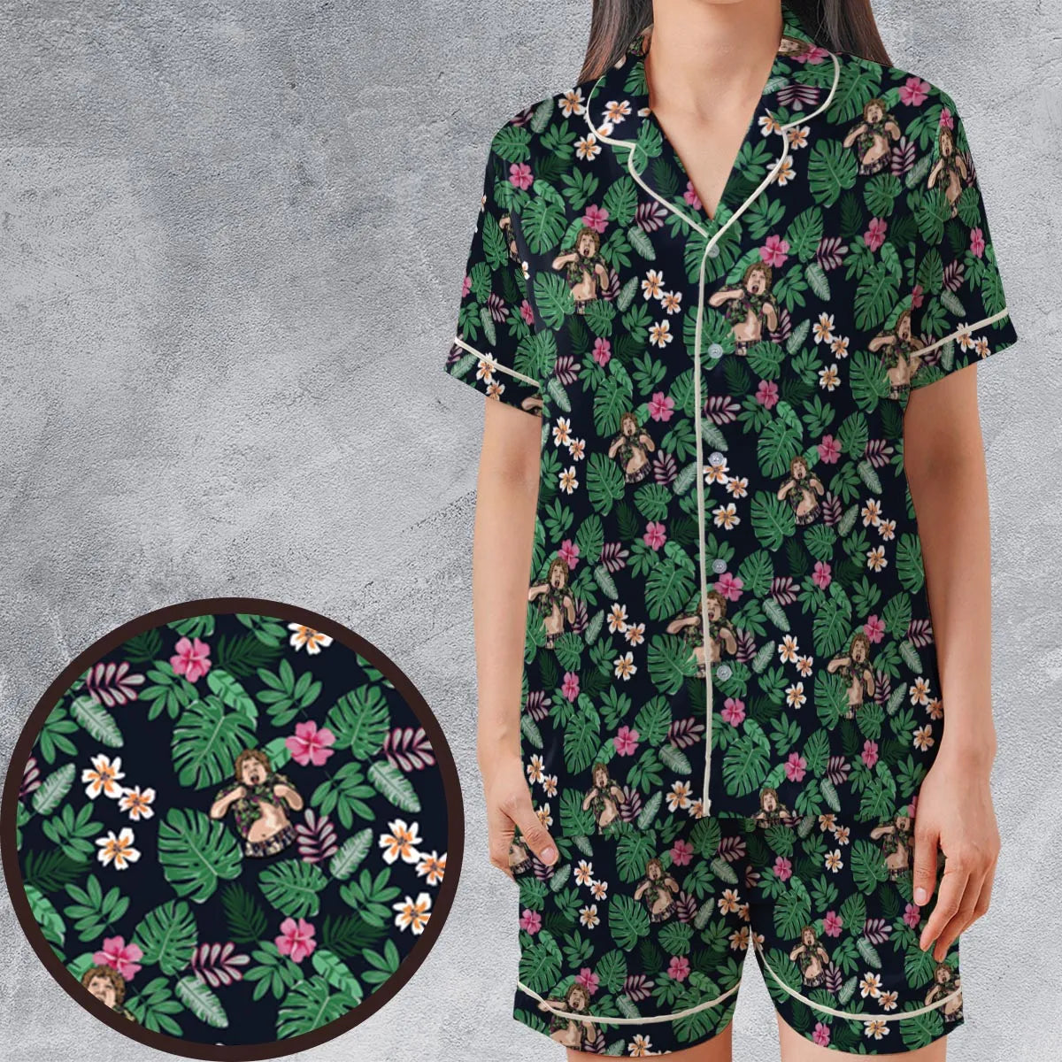 Truffle Shuffle The Goonies Satin Short-Sleeve Pajamas Set