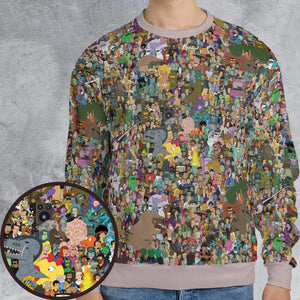 Futurama Characters All-over Print Sweatshirt