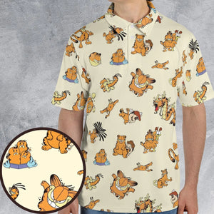 Lazy Legend Garfield Pokemon Mashup AOP Men/Women Polo Shirt