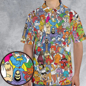 90s Cartoon Legends AOP Men/Women Polo Shirt