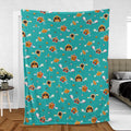 Pixel Rotom Electric Pokemon Fleece Blanket