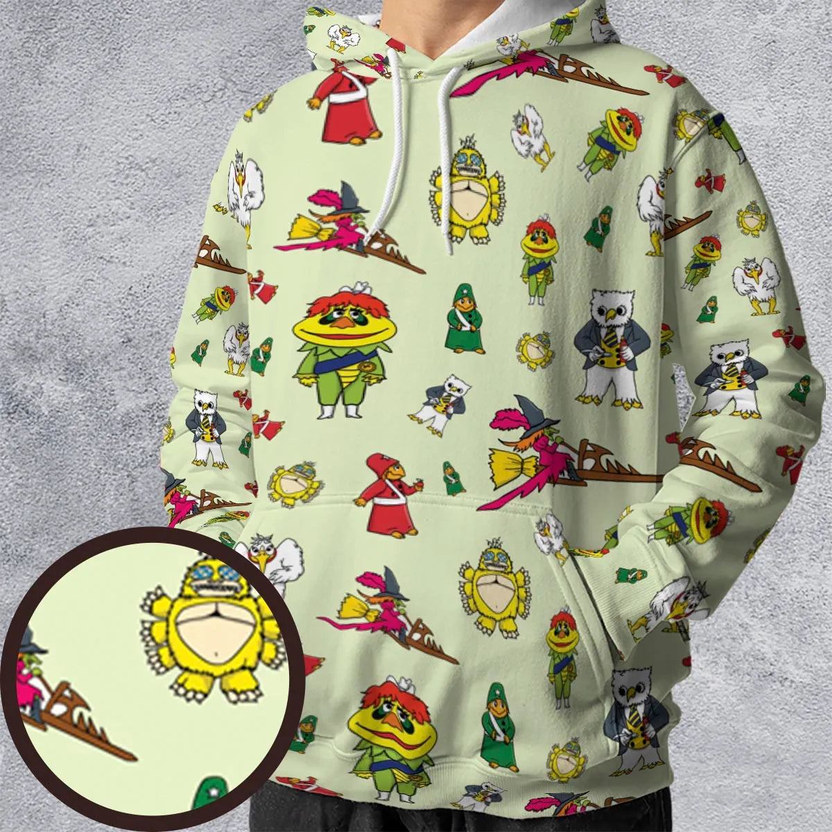 H.R. Pufnstuf Characters Sid and Marty All-over Print Hoodie