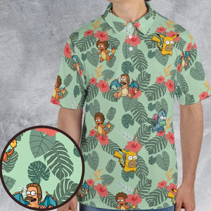 Simpsonmon The Simpsons Pokemon Mashup AOP Men/Women Polo Shirt