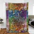 Rainbow Epic Pokemon Fleece Blanket