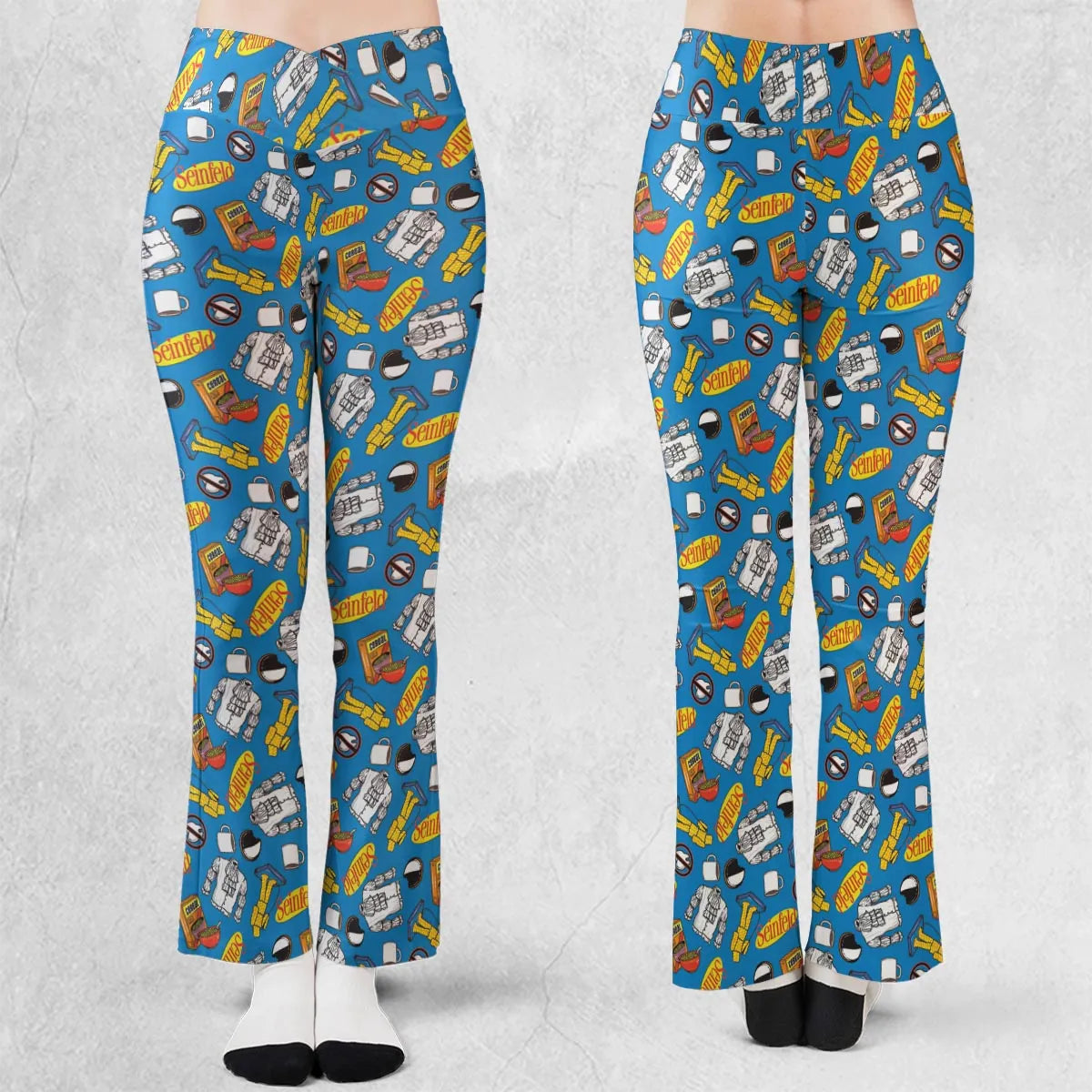 Jerry Seinfeld Comedian Pattern Flare Leggings