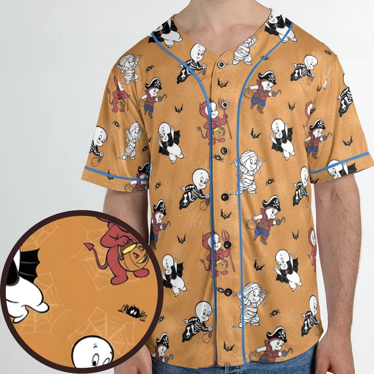 Casper Costume Fun Unisex Baseball Jersey