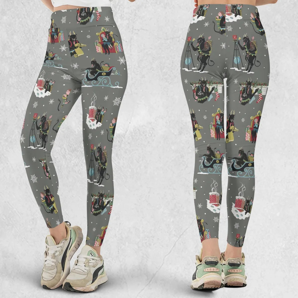 Unusual Christmas Krampus Legging