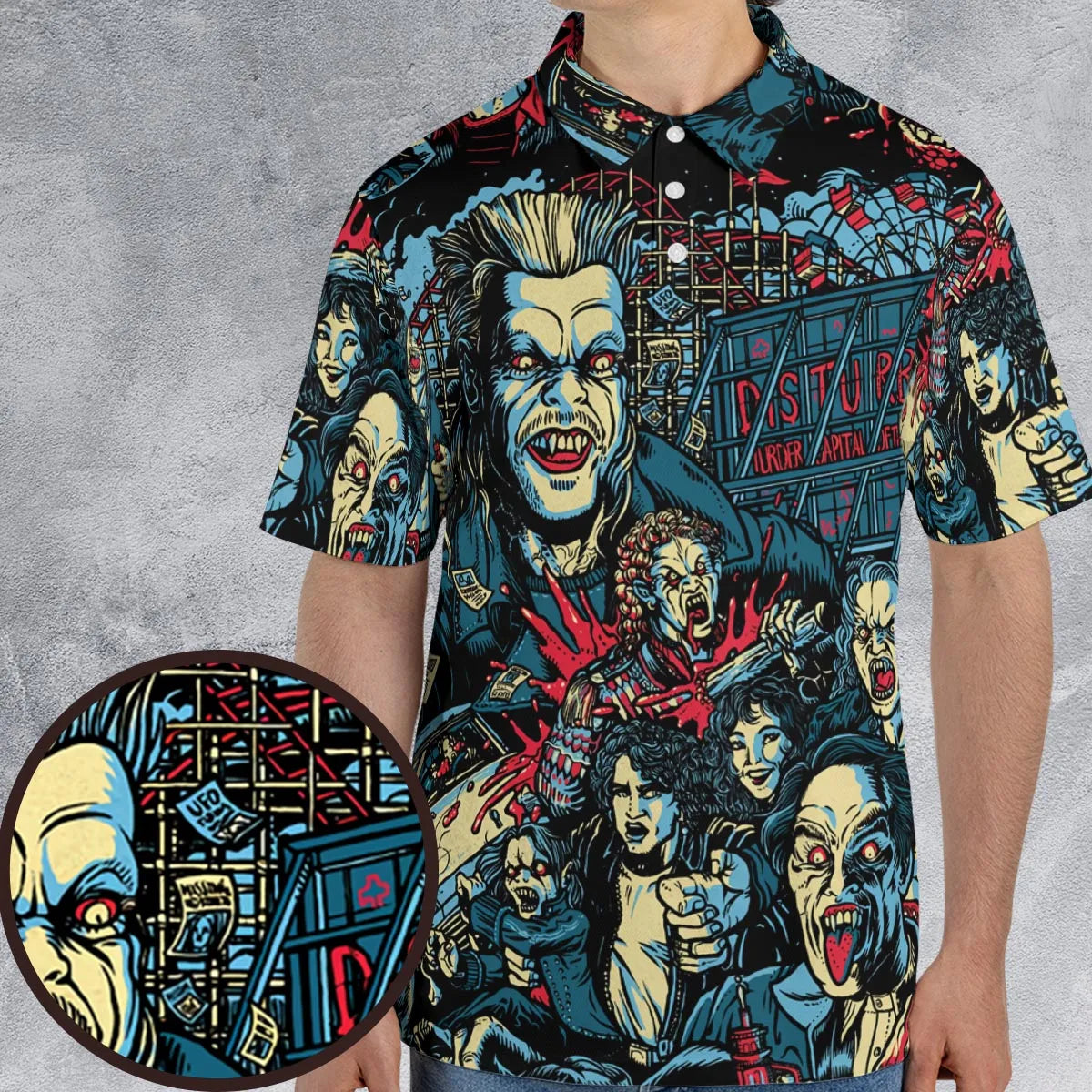 The Lost Boys Eighties Vampire Horror AOP Men/Women Polo Shirt