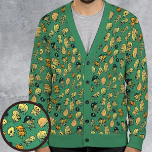 Terror Attack Cute Horror Characters Halloween Cardigan