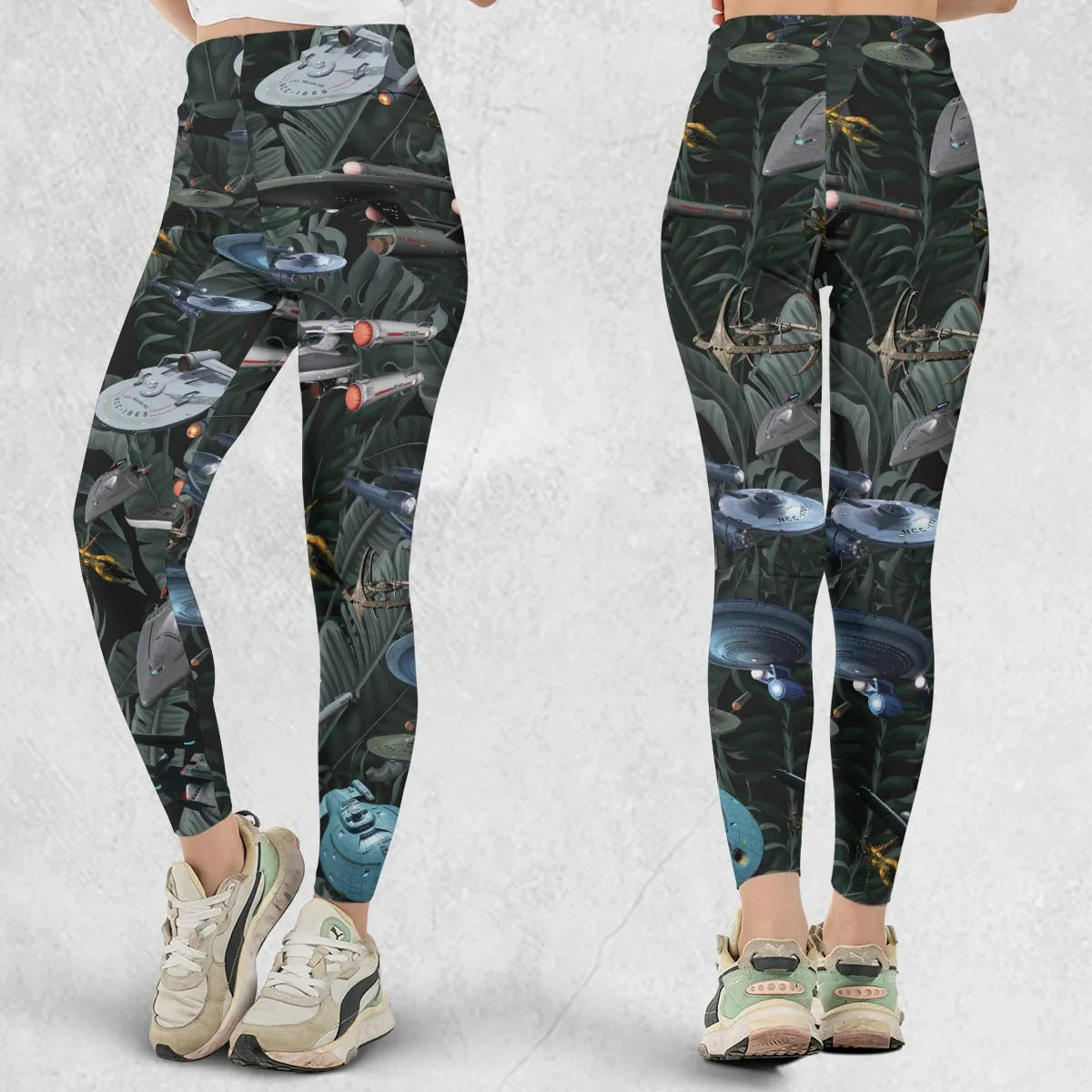 Star Trek Spaceship Pattern Legging