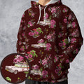 Slimer Ecto-1 Proton Pack Floral Ghostbusters All-over Print Hoodie