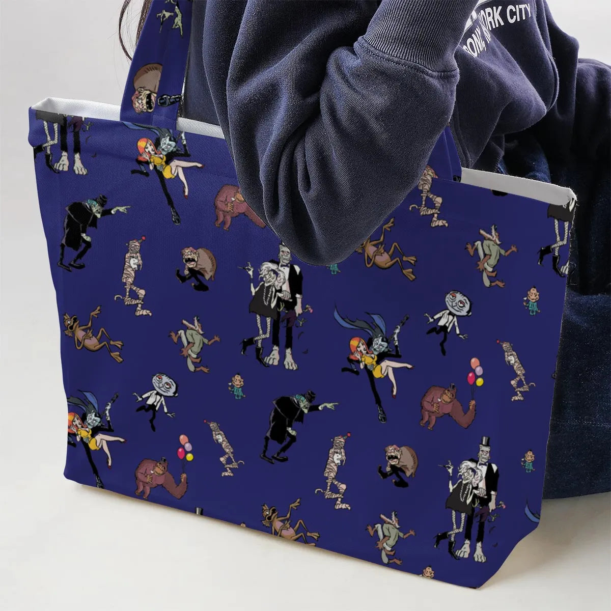 It's a Mad Mad Mad Monster Party Large Tote Bag
