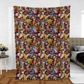 Bad Santa Pattern Fleece Blanket