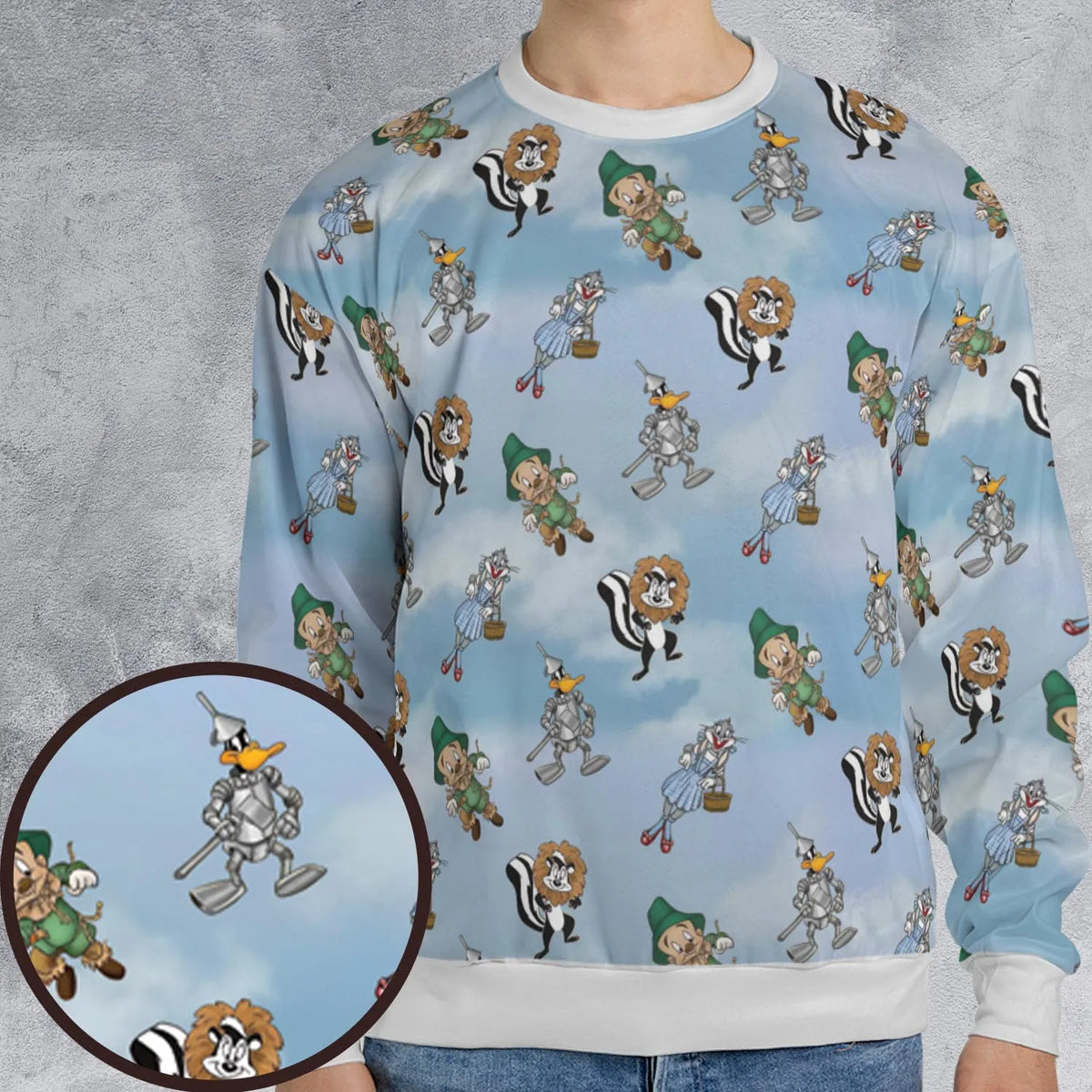 The Wizard Of Draws Looney Tunes All-over Print Sweatshirt