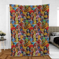 Old Cartoon Characters Fleece Blanket