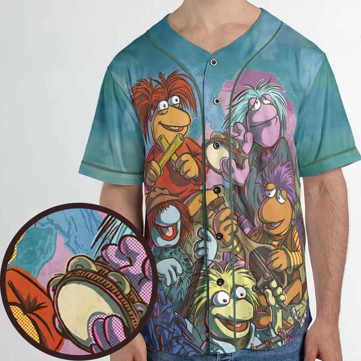 Fraggle Rock Larsen The Muppets Unisex Baseball Jersey
