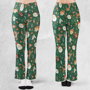 Rudolph The Red Nosed Reindeer Characters Flare Leggings