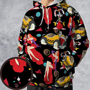 Retro 90s Jessica Rabbit Roger Rabbit All-over Print Hoodie