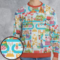 It's Small World Map All-over Print Sweatshirt