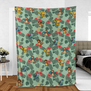 Simpsonmon The Simpsons Pokemon Mashup Fleece Blanket
