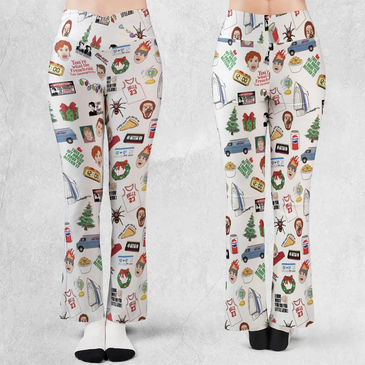 Holiday Pranks Home Alone Flare Leggings