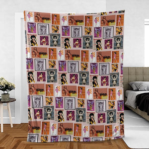 Dr. Mrs. The Monarch The Venture Bros. Magazine Poses Fleece Blanket
