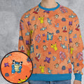 Pokemon Character Scatter All-over Print Sweatshirt