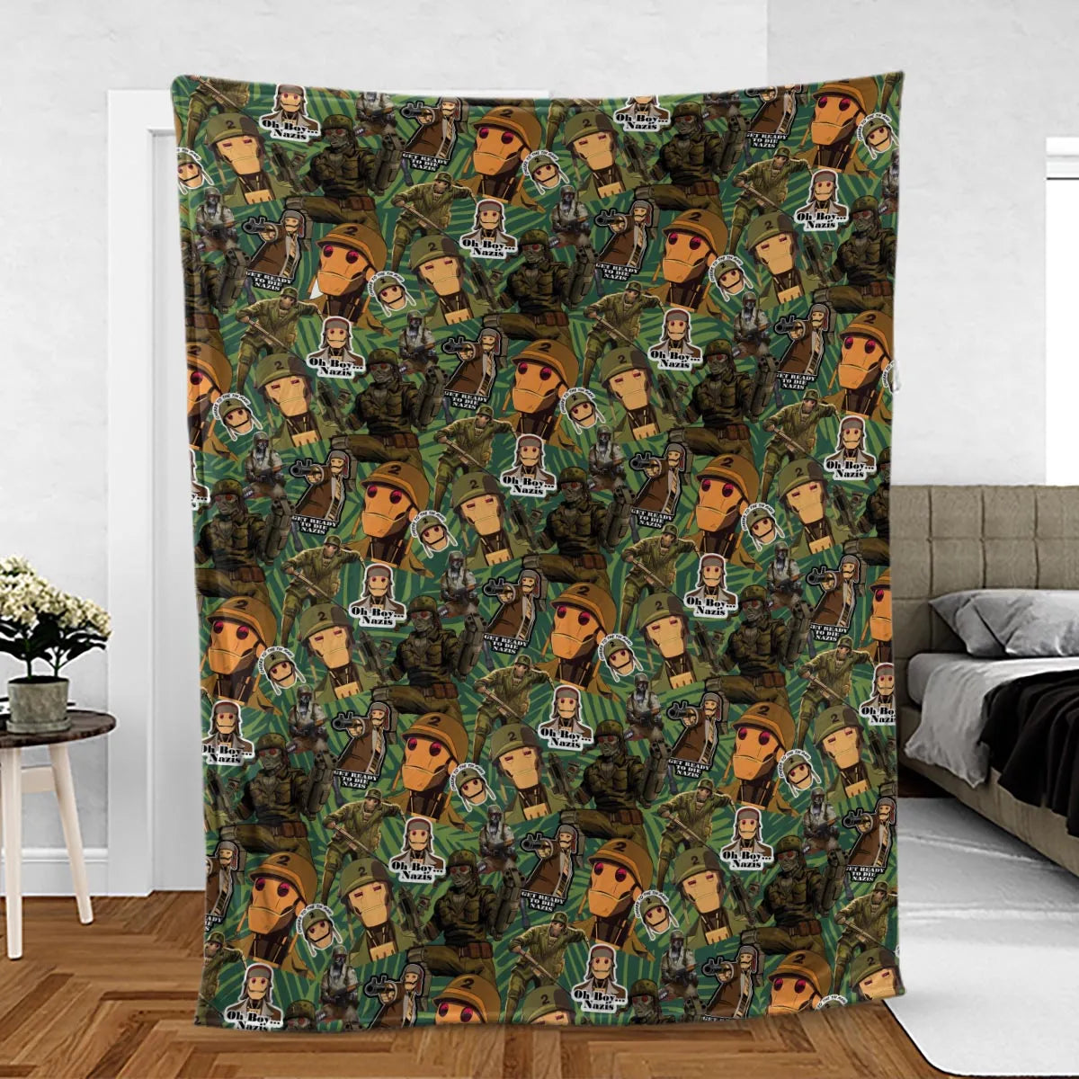 GI Robot Creature Commandos Fleece Blanket