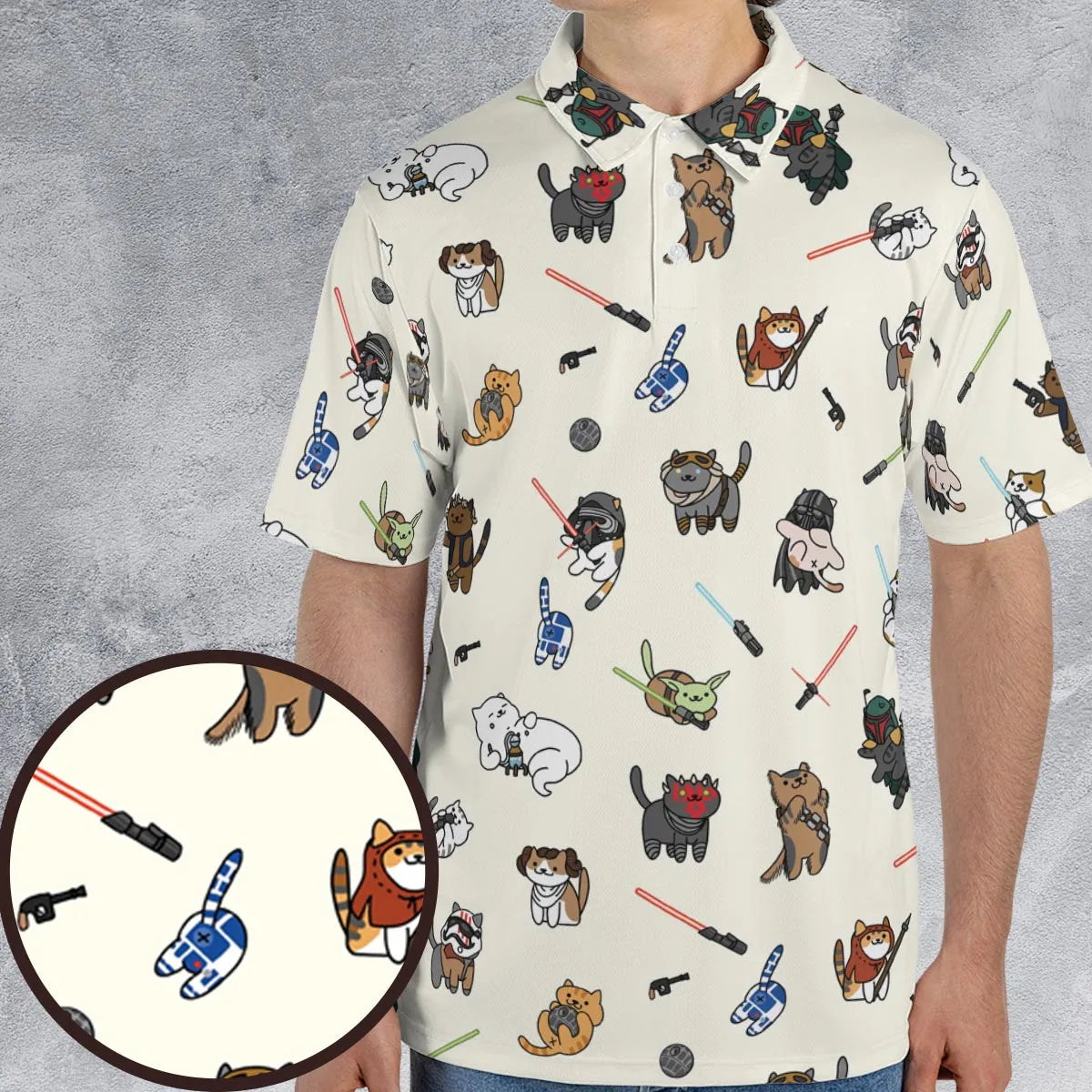 Star Wars Characters As Cats AOP Men/Women Polo Shirt