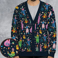 Clowns Popcorn Killer Klowns from Outer Space Pattern Cardigan